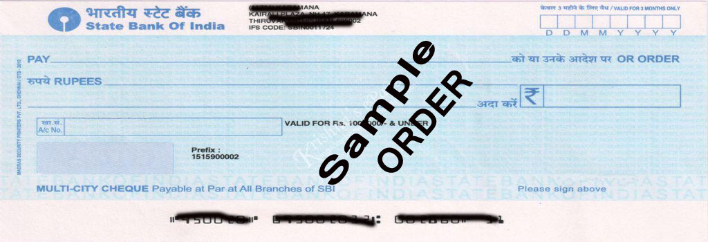 order bank cheque book